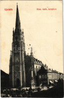 T2/T3 1909 Újvidék, Novi Sad; Római Katolikus Templom, Piac, Schicht Szappan Reklám / Church, Market, Soap Advertisement - Ohne Zuordnung