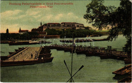 T2/T3 1909 Újvidék, Novi Sad; Pétervárad Vára, Hajóhíd, "ALADÁR" Gőzhajó. Milan Ivkovic Kiadása / Petrovaradin Castle, P - Unclassified