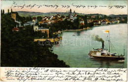 T3 1904 Überlingen, Ueberlingen; General View With Steam Ship - Unclassified