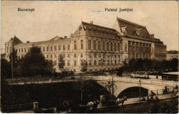 T4 1909 Bucharest, Bukarest, Bucuresti, Bucuresci; Palatul Justitiei / Palace Of Justice, Market (pinhole) - Zonder Classificatie