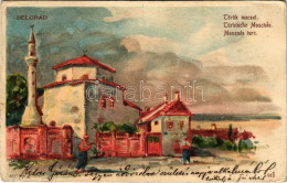 * T2/T3 Belgrade, Török Mecset / Turkish Mosque, Litho S: Heyer (EK) - Unclassified