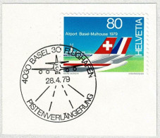 Schweiz / Helvetia 1979. Sonderstempel Flughafen / Airport Basel, Pistenverlängerung - Otros (Aire)