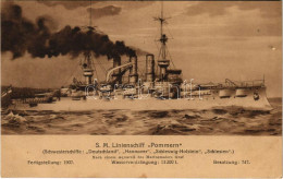 ** T1/T2 S.M. Linienschiff Pommern Deutschland-class Pre-dreadnought Battleship Of The Kaiserliche Marine. Aus Der Prach - Non Classificati