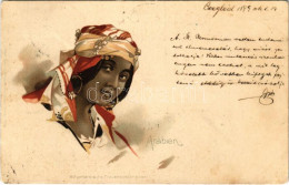 T2/T3 1899 (Vorläufer) Arabien, Morgenländische Frauenschönheiten / Arabian Lady, Folklore / Arab Hölgy. Litho (fl) - Non Classés