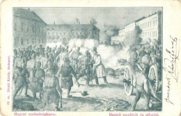 T3 Magyar Szabadságharc, Hentzit Meglövik és Elfogják, Divald Károly 66. Sz. / Hungarian Revolution Of 1848 (kopott Sark - Zonder Classificatie