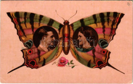 T2/T3 1949 Romantic Couple And Butterfly Wings (E)K - Sin Clasificación