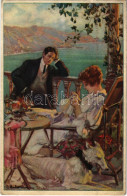 T3 1921 Szerelmespár. Olasz Művészlap / Italian Art Postcard, Couple In Love. Proprieta Artistica Riservata 312-3. S: Ba - Non Classés