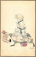 ** T2/T3 Kislány és A Bohóc / Girl With Clown Doll. N.P.G. A. 1002/4. S: E. Weber (EK) - Non Classés