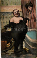 * T2/T3 1907 Gruss Vom Moorbad / Kíváncsi Szemek Követik A Sárfürdő (iszapfürdő) Esetleges Hatását / Mud Bath Humour Art - Sin Clasificación