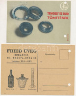 ** 2 Db Lyukasztott Reklámlap: CFW Tengely- és Rúdtömítések, Fried Üveg / 2 Advertisement Postcards With Punched Holes - Ohne Zuordnung