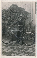 * T3 1938 Férfi Kerékpárral / Man With Bicycle, Photo (EK) - Non Classés