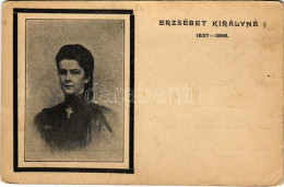 ** T2/T3 Ő Felsége Erzsébet Királyné (Sissi) Gyászlapja / Obituary Postcard Of Empress Elisabeth Of Austria (Sisi) (EK) - Ohne Zuordnung