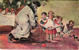 T2/T3 1914 Mikulás üdvözlet / Gnadenreiche Weihnachten Und Fröhliches Neues Jahr! / Saint Nicholas Greeting. G.O.T. (EK) - Ohne Zuordnung