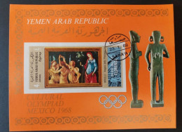 YEMEN يمني CULTURAL OLYMPIAD 1969 CAT MICHEL BLOCK N.95 (8825B) SHEET MNH $ - Yemen