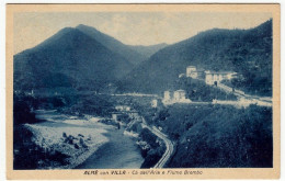 ALME' CON VILLA - CA' DELL'ARIA E FIUME BREMBO - BERGAMO - 1941 -  Vedi Retro - Formato Piccolo - Bergamo