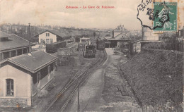 ROBINSON (Hauts-de-Seine) - La Gare De Robinson Avec Train - Voyagé 1908 (2 Scans) Eugène Lebert, 159 Avenue De Neuilly - Le Plessis Robinson