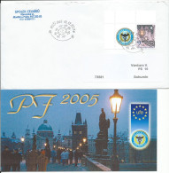 Envelope Czech Republic Customs Officers Club 2005 CHARLES BRIDGE St Nicolas Church - Autres & Non Classés