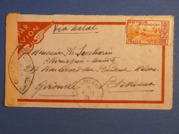 DL2  GUYANNE FRANCAISE  BELLE  LETTRE RR CENSUREE 1939 CAYENNE A BORDEAUX FRANCE  +PAIRE VERSO  + AFF. INTERESSANT+ - Storia Postale