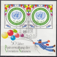 UNO WIEN  Block 15, Gestempelt, 50 Jahre UNPA, 2001 - Hojas Y Bloques