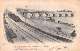 PONT De Sèvres (Hauts-de-Seine), Saint-Cloud, Mont Valérien - Passage Du Train - Précurseur Voyagé 1901 (2 Scans) - Boulogne Billancourt