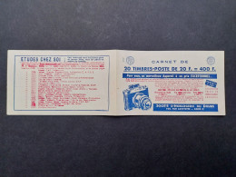 Carnet Muller Vide 1957 Série 7-57 - 20x20f Bleu Couverture 400f  C1011B-C23 Sté Horlogerie Voir Pub Rolla Satam Grammon - Anciens : 1906-1965