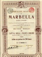 COMPAGNIE MINIÈRE De MARBELLA (Espagne) - Mines