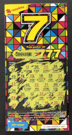 116 O, Lottery Tickets, Portugal, « Raspadinha », « Instant Lottery », « 7, Pode Ganhar Até € 7.777 », # 22 -555 - Billetes De Lotería