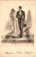 28-3-2024 (4 Y 16) Wedding Menu (card)  Menu De Noce - 1948 (2 Lunch & 1 Dinner) - Matrimonios