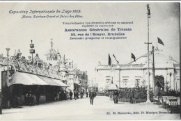 LIEGE : Exposition Universelle De Liège 1905.Maroc,Extrême-Orient Et Palais Des Fêtes. PUB : Assurances De Trieste. - Expositions