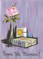 83 - CARTE A SYSTEME POP UP . ILL J. LAGARDE . CADEAUX ROSE DANS UN VASE ENFANTS LIVRE D'OR . JLP CHARME H 105/2 - Muttertag