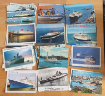 LOT 85 CARTES POSTALES MODERNES SEMI-MODERNES THEME BATEAUX - Collezioni E Lotti