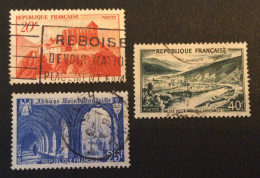 Num. 841A (20Fr) -  842(25Fr) - 842A(40Fr) - Used Stamps