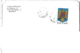 Roumanie, Armoiries, 2024, Sur Lettre - Briefe U. Dokumente