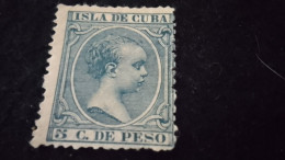 CUBA- İSPANYOL KUBASI--  5 C.  DE PESO     DAMGALI - Andere & Zonder Classificatie