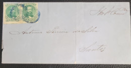 O) BRAZIL, EMPEROR DOM PEDRO 100 Reais Green, PAIR,  CIRCULATED TO SANTOS - Other & Unclassified