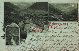 Andermatt- Gruss Aus , Souvenir De La Commune - Cpa Illustrateur - 1902 - Suisse Schweiz Switzerland - Andermatt