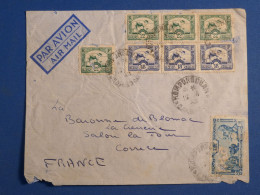 DL2  INDOCHINE CAMBODGE  BELLE  LETTRE  1943 PETIT BUREAU PONGONG CHAM A SALON  FRANCE++ A LA BARONNE + - Lettres & Documents