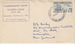 Ross Dependency Oceanographic Survey McMurdo Sound Signature Ca Scott Base 9 JAN 1961 (SO239) - Cartas & Documentos