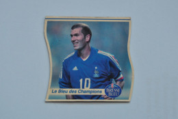 Lot 5 Magnets 4cm X 4 Cm Foot Ball - Le Bleu Des Champions - Zidane - Bixente Lizarazu - Fabien Barthez Et Mexes - Deportes