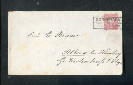 "DEUTSCHES REICH" 1876, Ganzsachenumschlag Mi. U 12A Mit R3 "SONNEBORN", Schoener Beleg (L0104) - Sobres