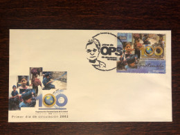 GUATEMALA FDC COVER 2002 YEAR PAHO WHO HEALTH MEDICINE STAMPS - Guatemala