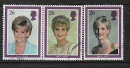 GB 1998 LADY DIANA COMMEMORATION TRIO - Used Stamps