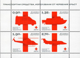 Bulgaria - 2023 - Transport Vehicles In The Red Cross - Mint Souvenir Sheet - Ungebraucht