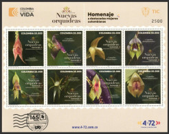 COLOMBIA 2024 ORCHIDS - Exotic Flowers, Flora, Plant, Outstanding Colombian Women, Set 8v MNH (**) - Kolumbien