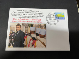 28-3-2024 (4 Y 18) French President Macron Visit To Guyana For 60th Anniversary Of Space Center - Autres & Non Classés