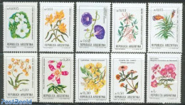 Argentina 1985 Flowers 10v, Mint NH, Nature - Flowers & Plants - Ungebraucht