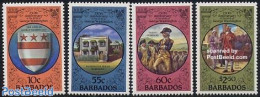 Barbados 1982 George Washington 4v, Mint NH, History - American Presidents - Coat Of Arms - Barbades (1966-...)