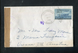 "USA" 1950, Brief Mit "ZENSUR" Ex Meridian Nach Wien (L0109) - Covers & Documents