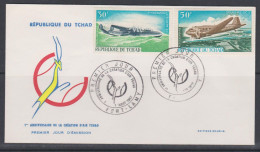 Tchad FDC 1967 PA 38-39 Avions Air Tchad Fort-Lamy - Tchad (1960-...)