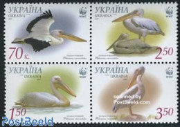Ukraine 2007 WWF, Pelicans 4v [+], Mint NH, Nature - Animals (others & Mixed) - Birds - World Wildlife Fund (WWF) - Ucraina